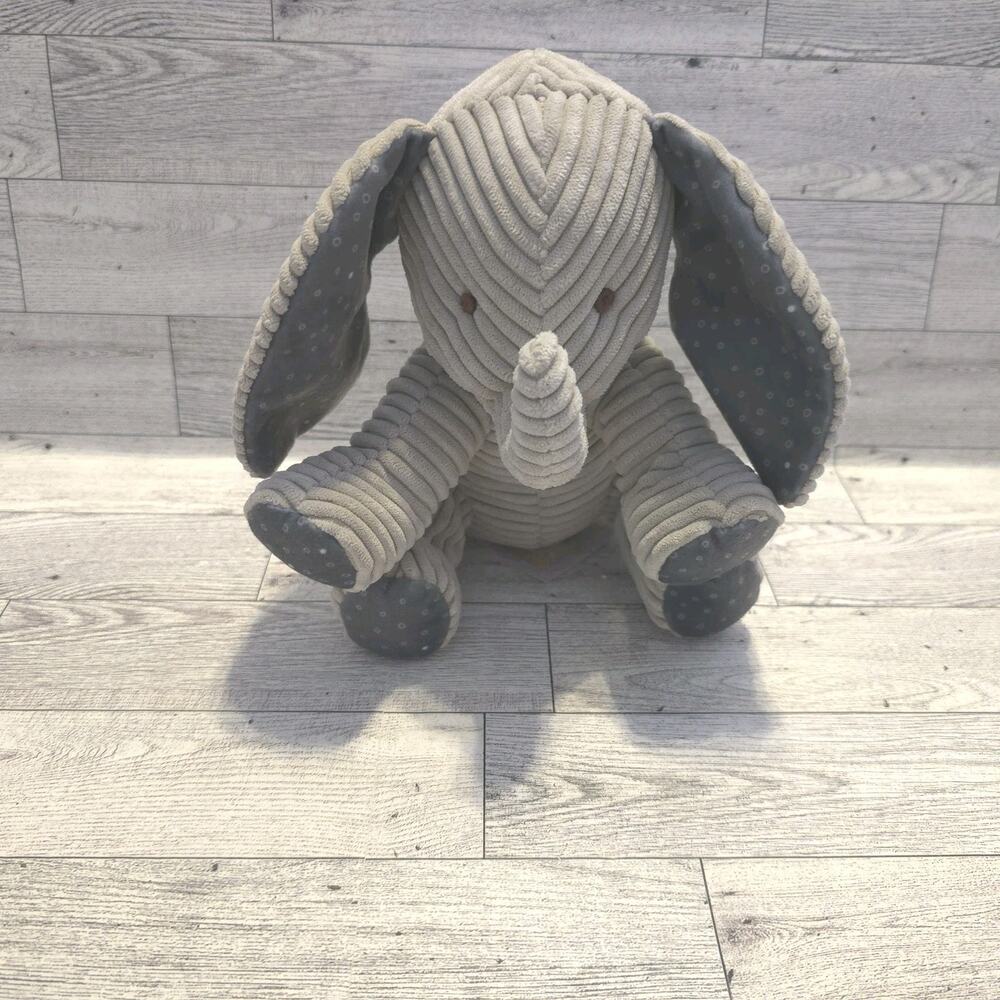 Bunnies By The Bay‎ Gray Elephant 7" Inch Plush Corduroy Ribbed Stuffed Animal